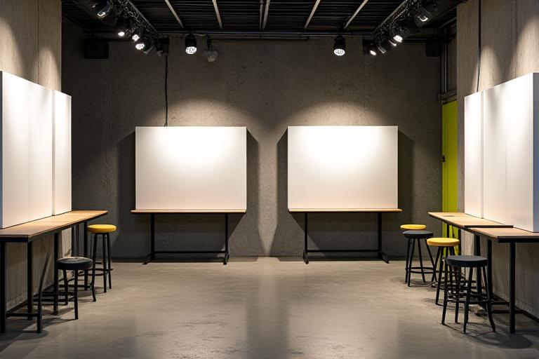 Creative studio with directional lighting